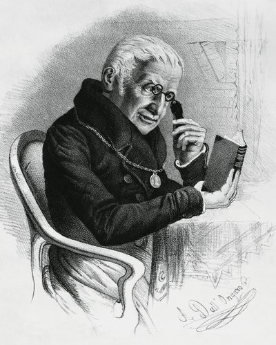 Retrato de Lorenzo Rondolini (1752-1844), médico y escritor italiano, dibujo de Antonio Dall