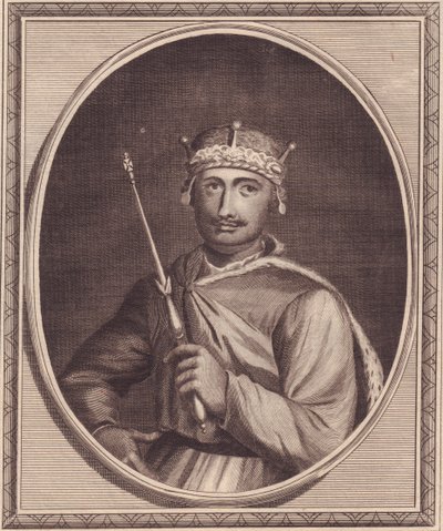 Retrato de Guillermo II de Inglaterra (1056-1100), también conocido como Rufus, grabado en cobre por John Goldar (1729-1795) de Walter Charles Mills
