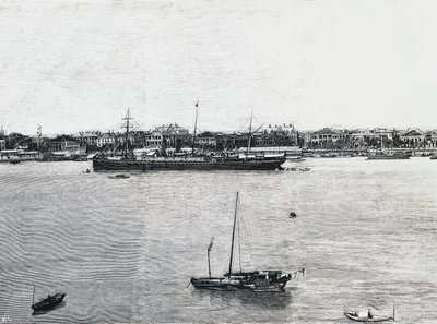 Puerto de Shanghái pocas semanas antes del estallido de la guerra de Walter Charles Mills