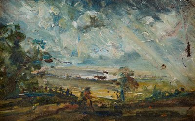 Boceto al aire libre de una bahía de John (manner of) Constable