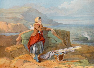 Mirando al mar por los barcos, Normandía de John Absolon