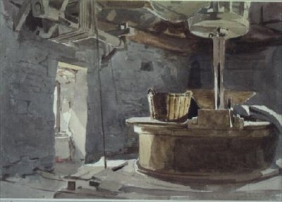 El piso superior del molino de viento en el campo de batalla de Crécy de John Absolon