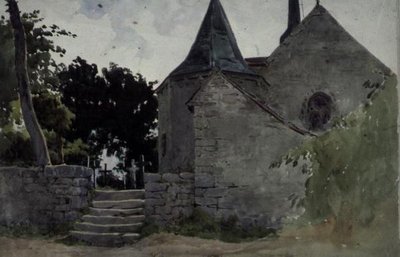 Vista de una iglesia, siglo XIX de John Absolon