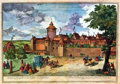 Puerta del hospital, Núremberg, Alemania, siglo XVII o XVIII de John Adam