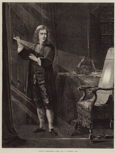 Newton investigando la luz de John Adam P. Houston