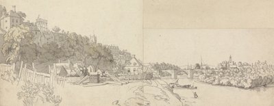 Una ciudad vista desde las orillas de un río de John Alexander Gresse