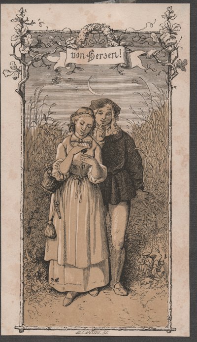 Desde el corazón, hacia 1850 (xilografía coloreada) de John Allanson