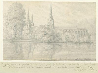 Catedral de Lichfield - Vista Suroeste de John Allport
