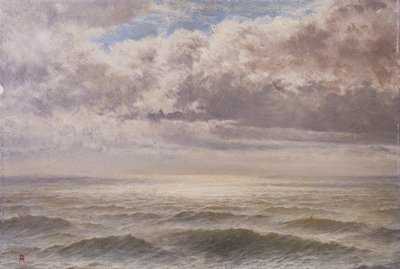 Un mar plateado, sur de Devon, c.1883 de John Anderson