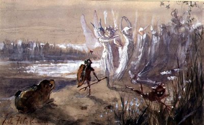 Una pausa en la procesión de hadas de John Anster Fitzgerald