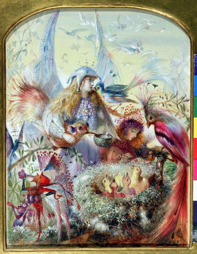 Hadas y un nido de pájaros de John Anster Fitzgerald