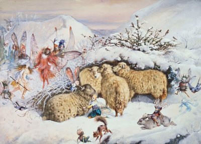 Hadas en la nieve de John Anster Fitzgerald