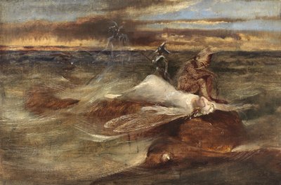 El hada y la serpiente marina de John Anster Fitzgerald
