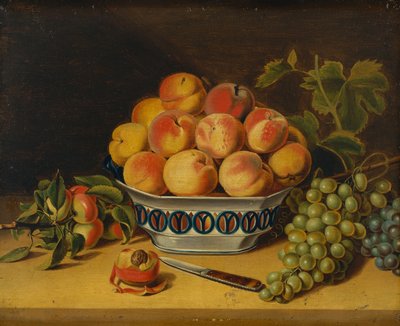 Naturaleza muerta: Melocotones y uvas, ca. 1825 de John Archibald Woodside