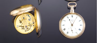 Reloj de bolsillo cronómetro de resorte de 22 quilates, Londres, no. 1818, 1801 de John Arnold