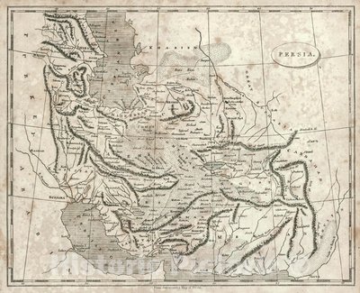 Mapa de Persia de Arrowsmith, 1819 de John Arrowsmith