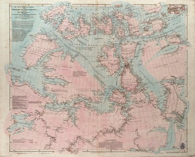 Las costas árticas de América desde la bahía de Baffin hasta el cabo Bathurst, mostrando las costas y ríos explorados por los oficiales de las diversas expediciones británicas, entre 1818 y 1859. de John Arrowsmith