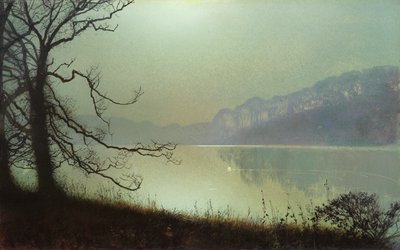 A la Orilla del Lago, Luz de Luna de John Atkinson Grimshaw