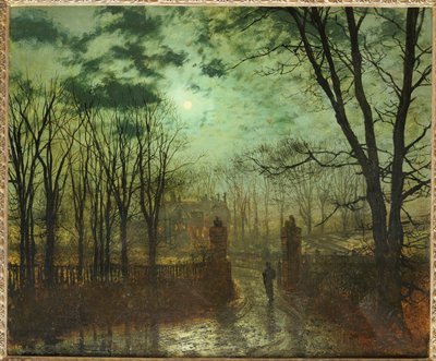 En la Puerta del Parque de John Atkinson Grimshaw