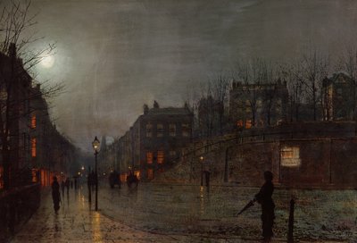 Volviendo a casa al anochecer, 1882 de John Atkinson Grimshaw