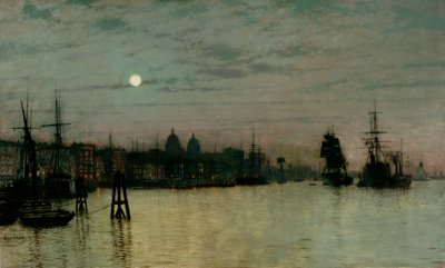 Greenwich, media marea, 1884 de John Atkinson Grimshaw