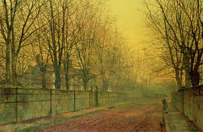 En el resplandor dorado del otoño de John Atkinson Grimshaw