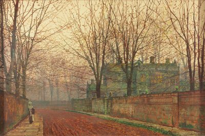 Mañana de noviembre, Knostrop Hall, Leeds de John Atkinson Grimshaw