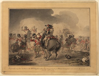 42º Highlanders en Waterloo, 1815 de John Augustus Atkinson