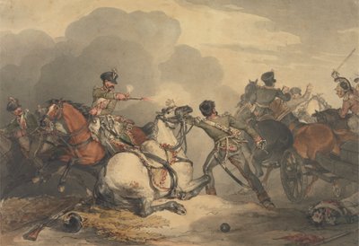 Una escena de batalla de John Augustus Atkinson