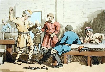 Un Kaback, grabado por el artista, publicado en 1803 de John Augustus Atkinson