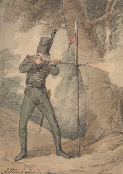 Un Fusilero en Práctica de Fusilería de John Augustus Atkinson