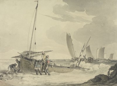 Pescador saliendo al mar, c.1810 de John Augustus Atkinson