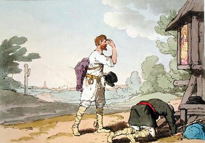 Peregrinos, grabado por el artista, publicado en 1804 de John Augustus Atkinson