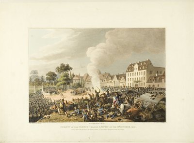 Persecución de los franceses a través de Leipzig de John Augustus Atkinson