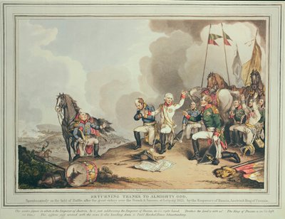Dando Gracias a Dios Todopoderoso, 1814 de John Augustus Atkinson