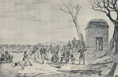 Patinaje en Hyde Park, 1807 de John Augustus Atkinson