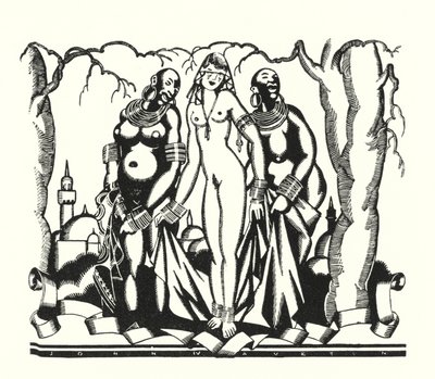 Ilustración para Don Juan de Lord Byron (litografía) de John Austen