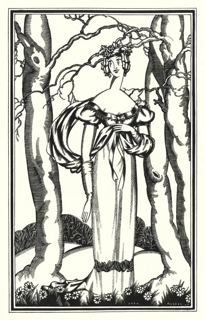 Ilustración para Don Juan de Lord Byron: Lady Adeline, Mi Dian de los Efesios (litografía) de John Austen