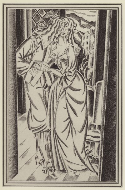 Ilustración para Moll Flanders de Daniel Defoe (litografía) de John Austen