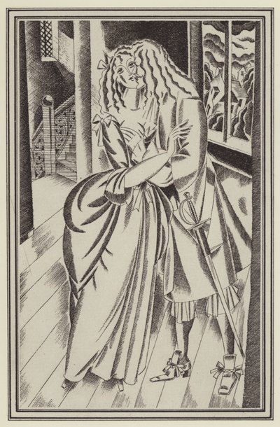 Ilustración para Moll Flanders de Daniel Defoe (litografía) de John Austen
