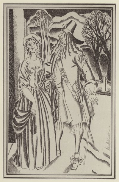 Ilustración para Moll Flanders de Daniel Defoe (litografía) de John Austen