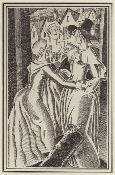 Ilustración para Moll Flanders de Daniel Defoe (litografía) de John Austen