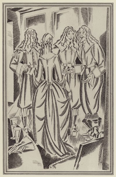 Ilustración para Moll Flanders de Daniel Defoe (litografía) de John Austen