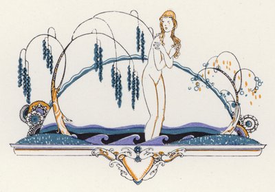 Ilustración para "Rogues In Porcelain", A Miscellany of Eighteenth Century Poems (litografía en color) de John Austen