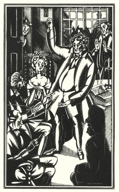 Ilustración para Tristram Shandy de Laurence Sterne (litografía) de John Austen