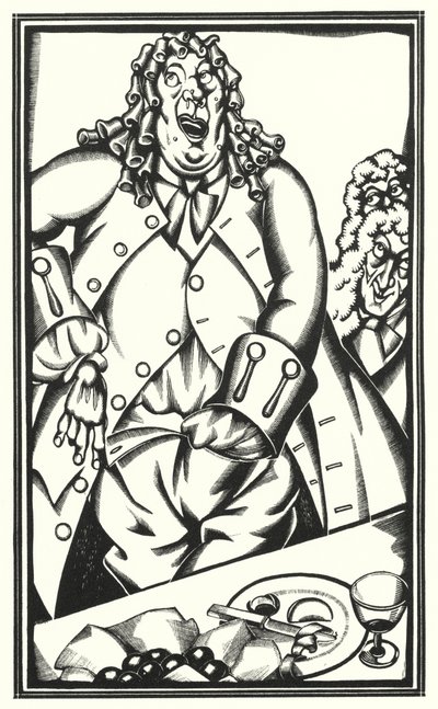 Ilustración para Tristram Shandy de Laurence Sterne (litografía) de John Austen
