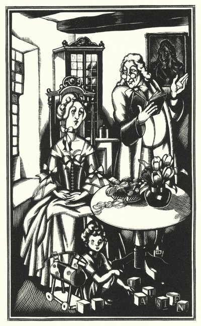 Ilustración para Tristram Shandy de Laurence Sterne (litografía) de John Austen