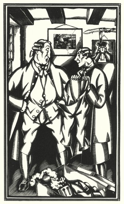 Ilustración para Tristram Shandy de Laurence Sterne (litografía) de John Austen