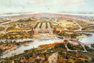 Central Park, verano, mirando al sur de John Bachmann