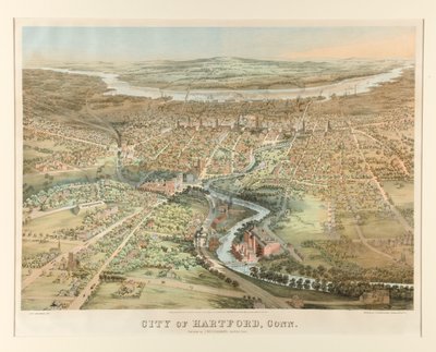 Ciudad de Hartford, Connecticut. de John Bachmann